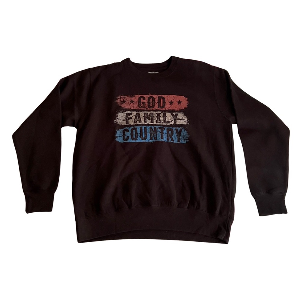 I Love My Freedom Men’s Black God Family Country Sweatshirt